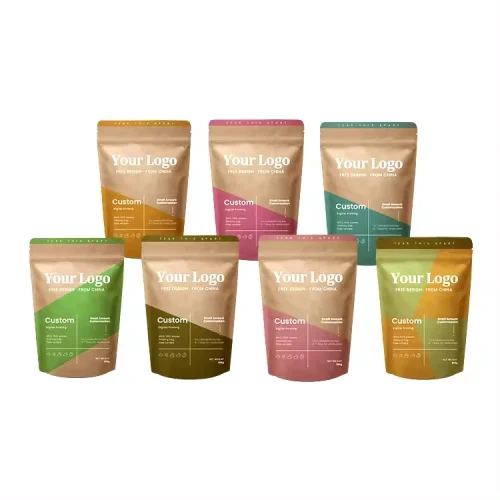 Compostable Kraft Stand Up Food Pouches，Stand Up Zip Pouches Wholesale