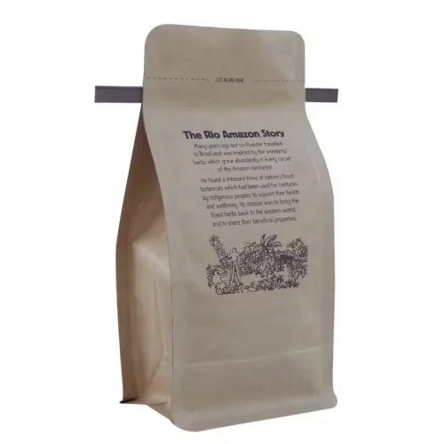 Coffee Side Gusset Pouches,Compostable Kraft Side Gusset Pouches