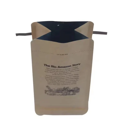 Coffee Side Gusset Pouches,Compostable Kraft Side Gusset Pouches