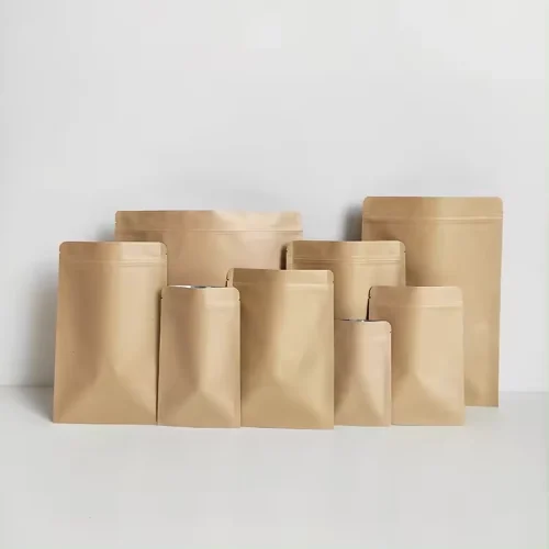 Compostable Kraft Flat Pouches,Flat Zip Barrier Pouches Wholesale,Flat Food Pouches