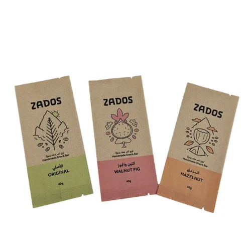 Biodegradable Kraft Pouches Snack Cookie Packaging Bag