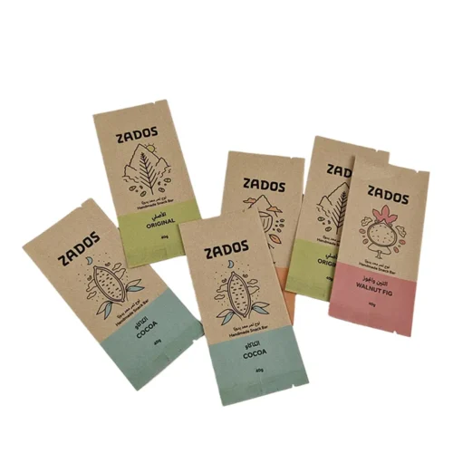 Biodegradable Kraft Pouches Snack Cookie Packaging Bag