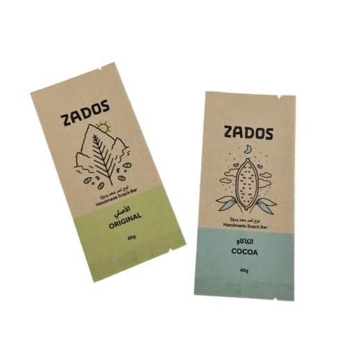 Biodegradable Kraft Pouches Snack Cookie Packaging Bag