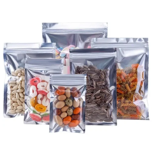 Clear Foil Stand Up Pouches For Food Packaging