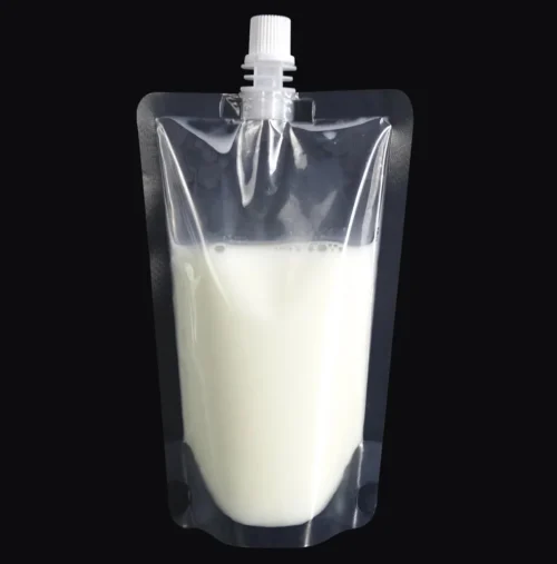 Clear Plastic Spouted Stand Up Barrier Pouches