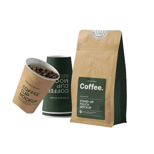 Custom Printed Kraft Stand Up Pouches