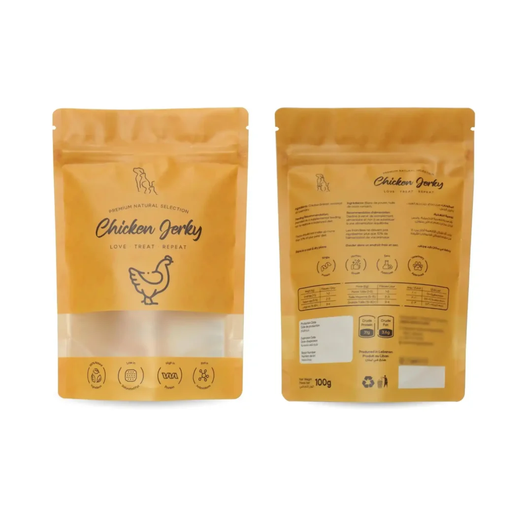 Frosted Stand Up Pouches With Window For Cookie