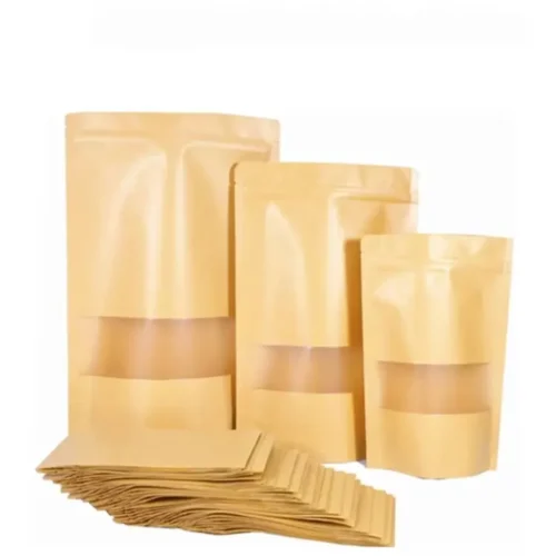 Kraft Stand Up Pouches With Window