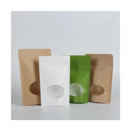 Metallized Kraft Stand Up Pouches With Window