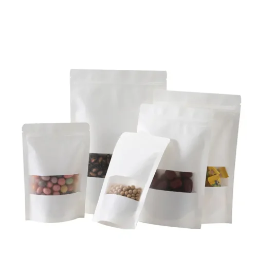 Paper Pouches With Frosted Window