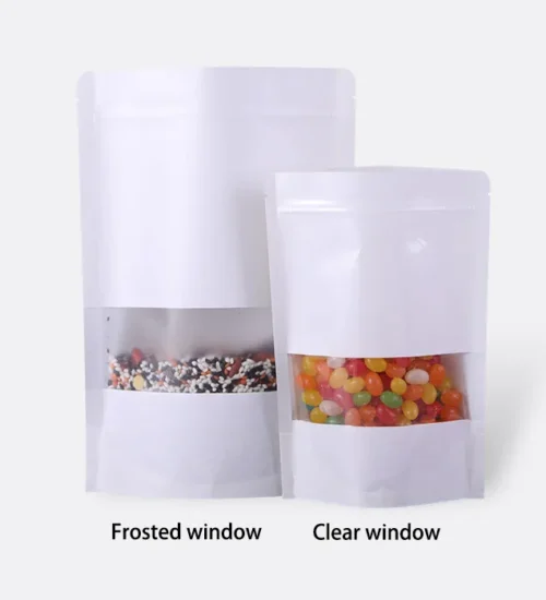 Paper Pouches With Frosted Window
